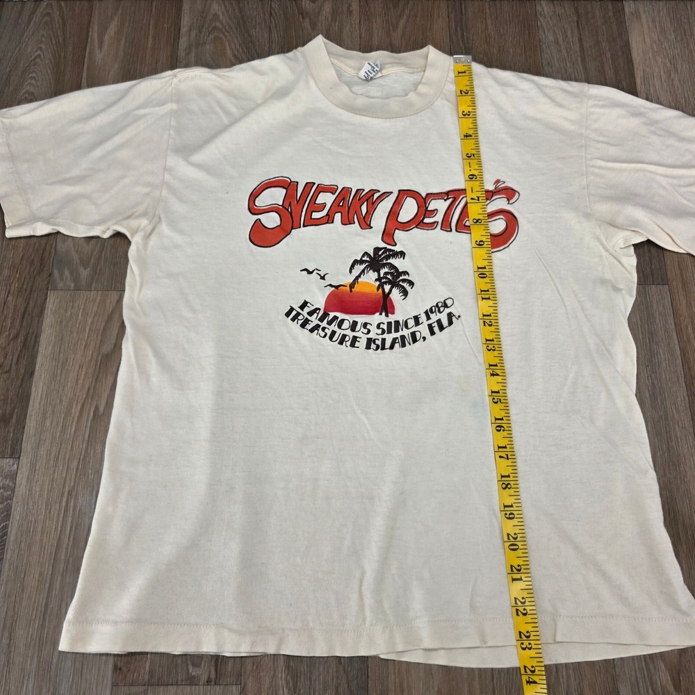 Vintage Sneaky Pete's Treasure Island Florida T Shirt Belton Single Stitch Large - Picture 9 of 10